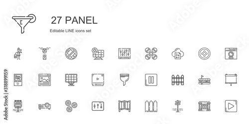 panel icons set