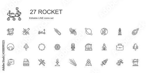 rocket icons set