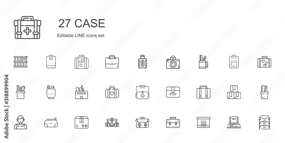 case icons set