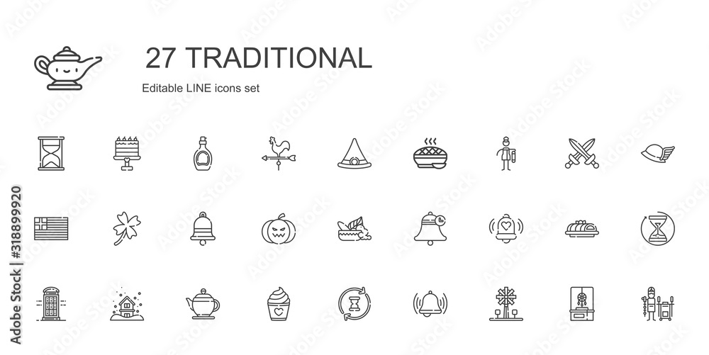 traditional icons set traditional icons set