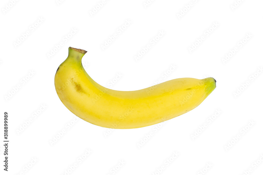 banana on white background clipping path.