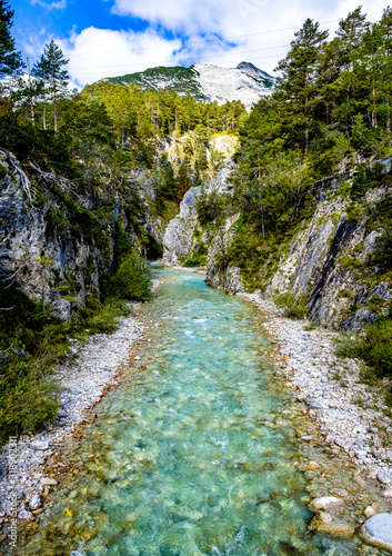 gleirschklamm gorge near scharnitz in austria photo