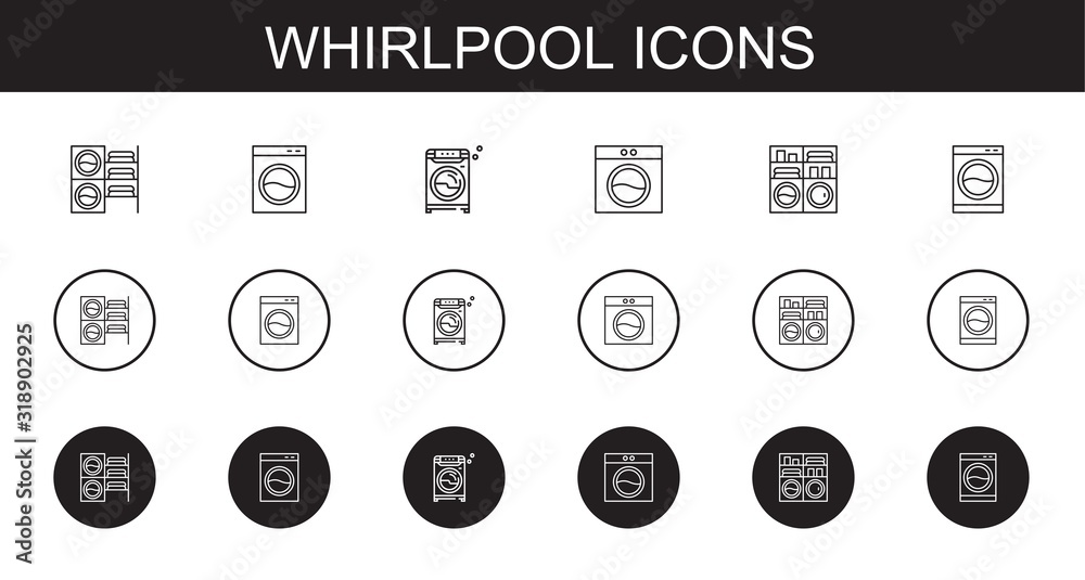 whirlpool icons set whirlpool icons set