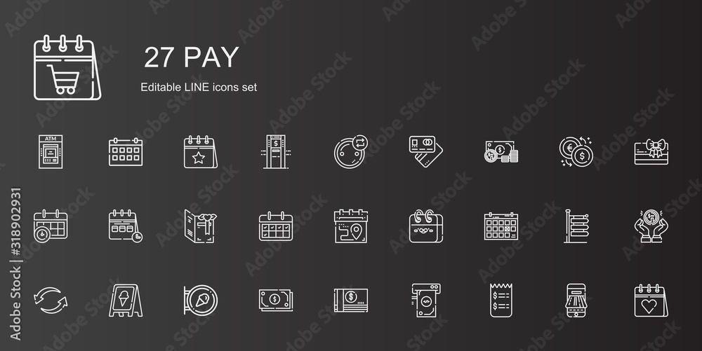 pay icons set pay icons set