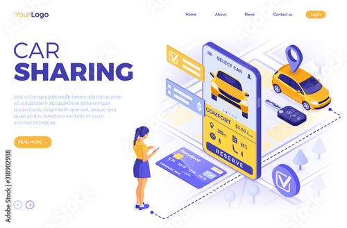 Car Sharing Service Concept