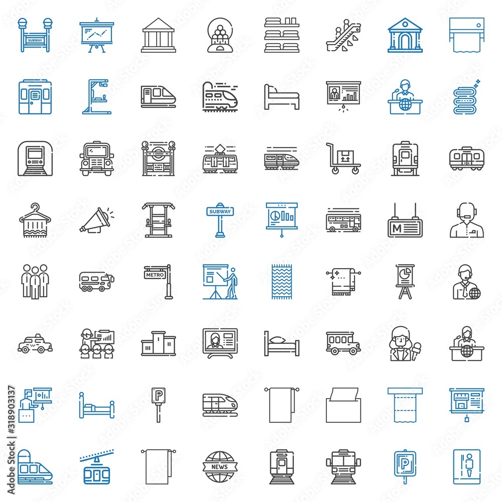 Obraz premium public icons set