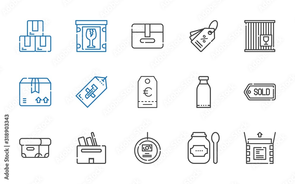 Fototapeta premium cardboard icons set