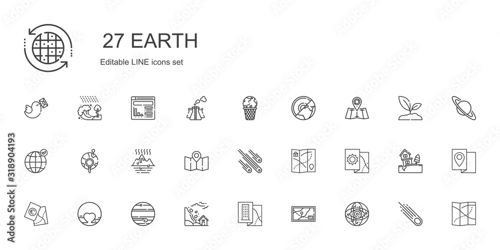 earth icons set earth icons set