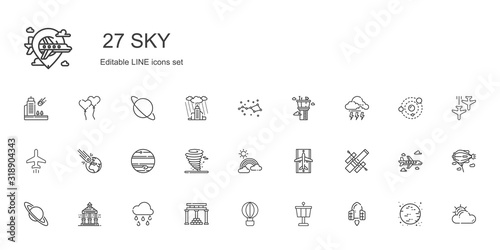 sky icons set