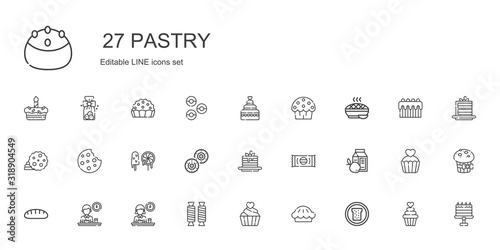 pastry icons set photo