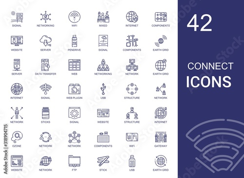 connect icons set