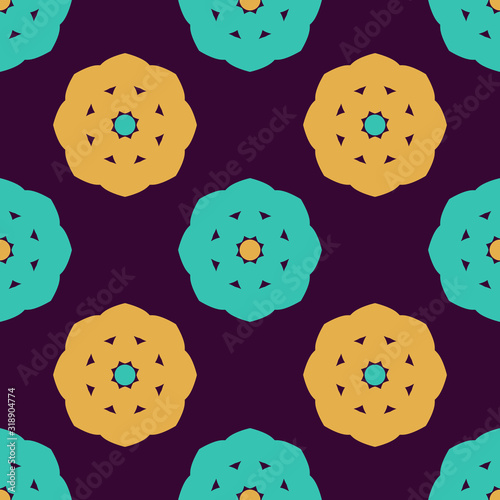 Seamless pattern with geometric shapes.