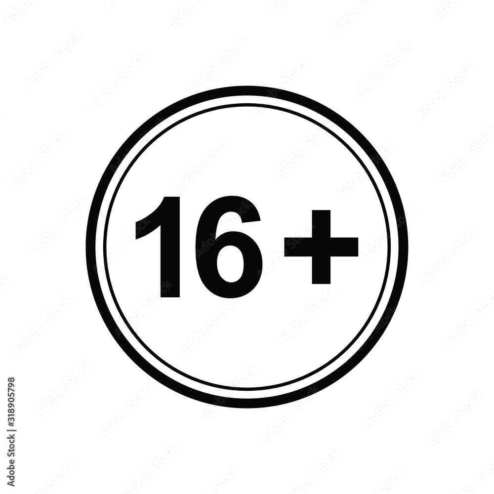 16 plus icon. black vector 16 + plus sign 16 plus icon. black vector 16 + plus sign