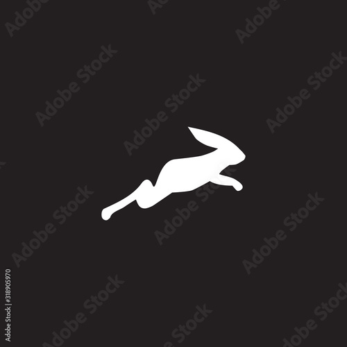 Rabbit icon logo design vector illustration template