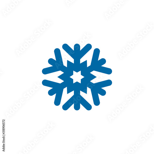 Snowflake icon logo design vector template