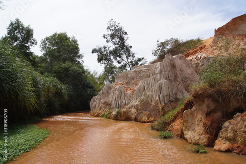 Rocks and stones in the gorge of Vietnam
