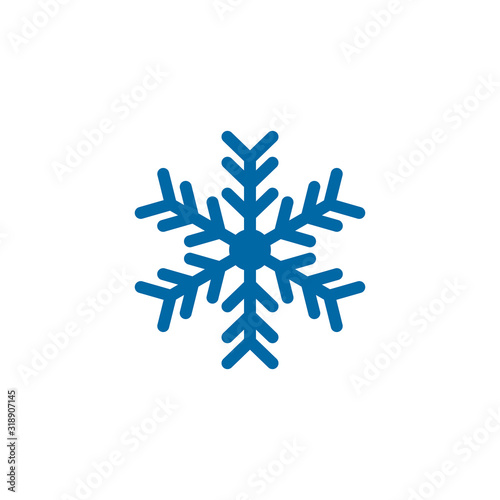 Snowflake icon logo design vector template