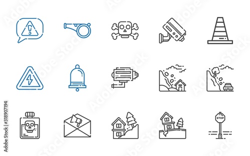 attention icons set
