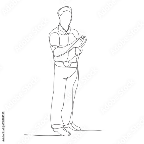 vector  isolated  continuous line drawing  man  guy  minimal design