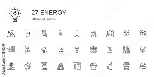 energy icons set