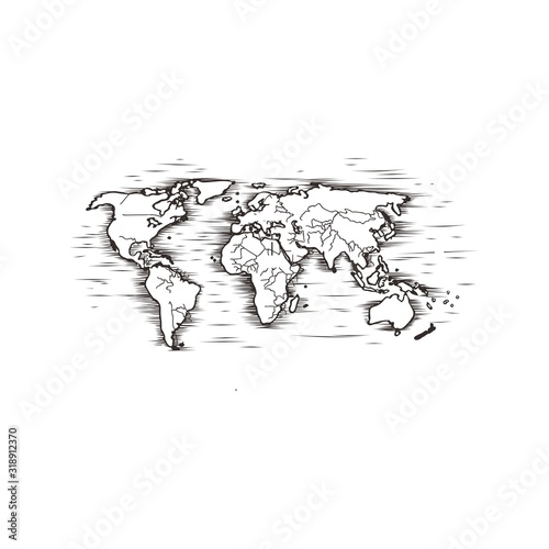 Abstract template with world map
