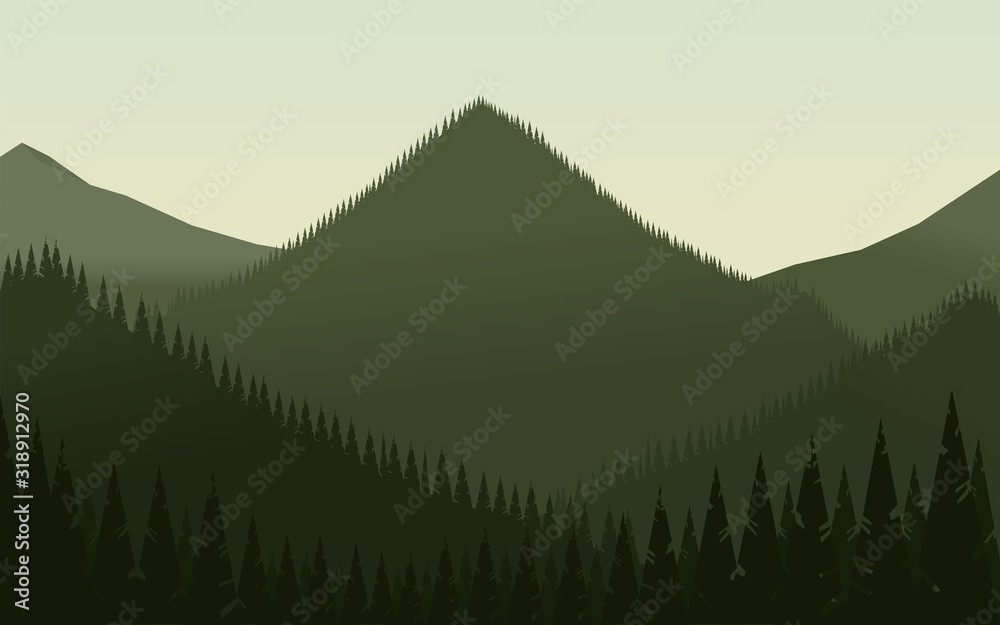 Fototapeta premium Forest and Mountains