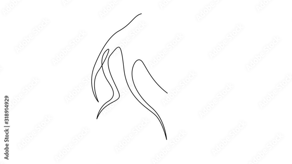 Self drawing simple animation of single continuous one line drawing of octopus. Drawing by hand, black lines on a white background. Self drawing simple animation of single continuous one line drawing of octopus. Drawing by hand, black lines on a white background.