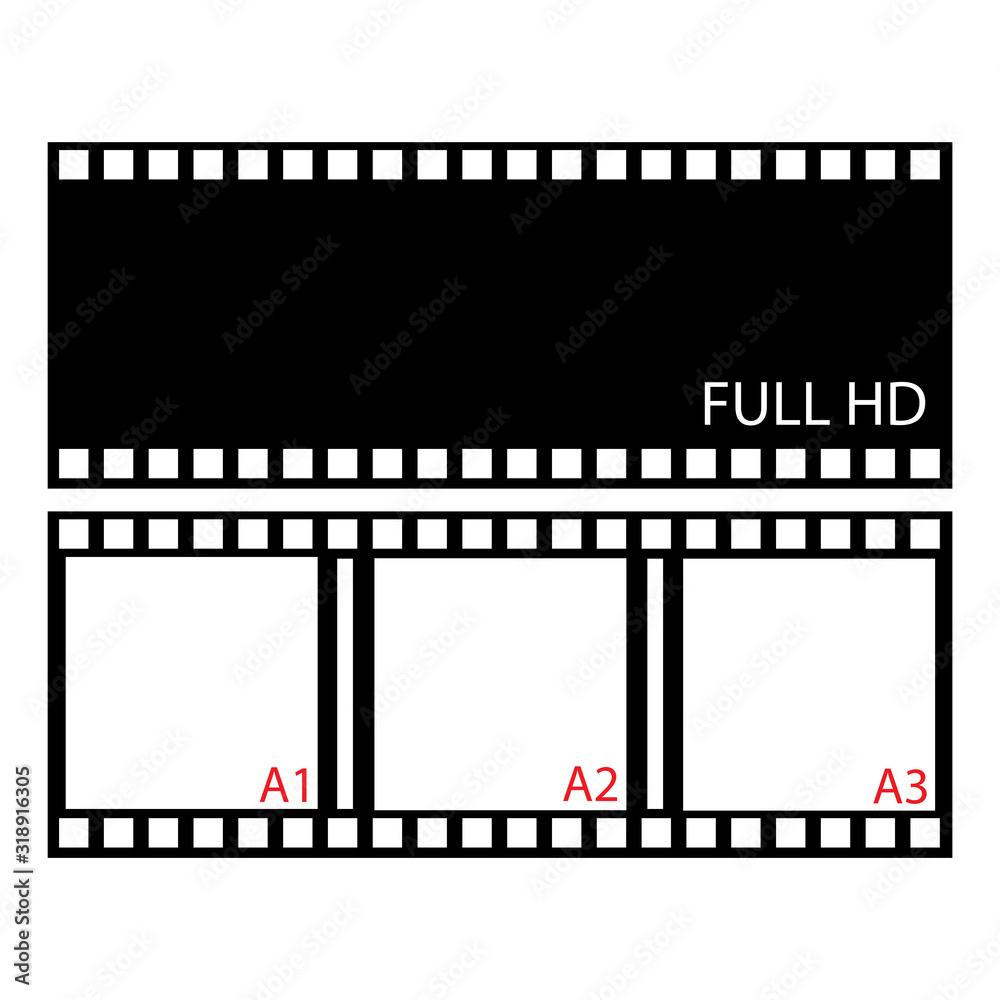 Obraz premium abstrack filmstrip Logo Template vector illustration design