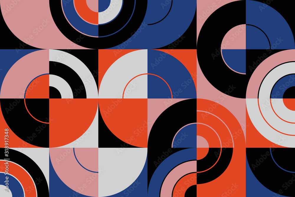 Fototapeta premium Mid-Century Abstract Vector Pattern Design