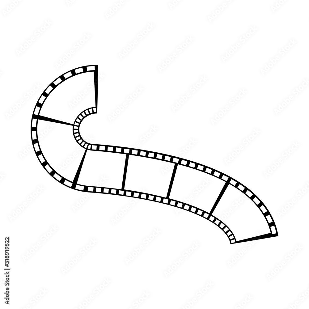 Fototapeta premium abstrack filmstrip Logo Template vector illustration design