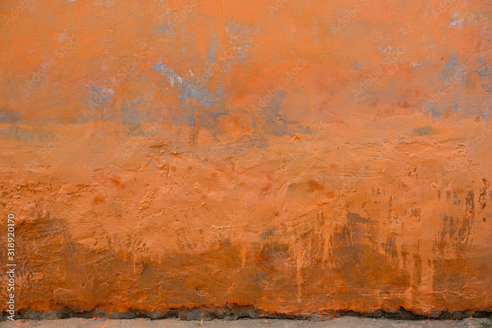 Naklejka premium terracotta Grunge wall of the old house. Texture, background