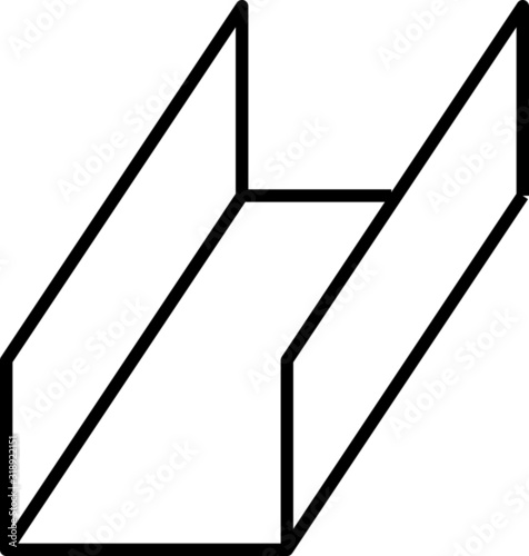 steel profiles icon, Profile for plasterboard