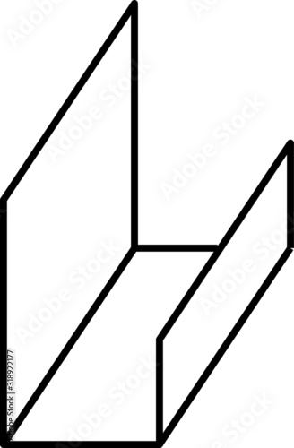steel profiles icon, Profile for plasterboard