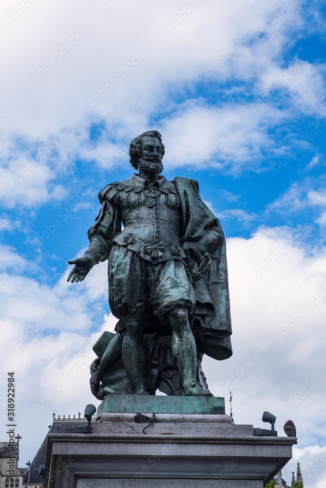 Denkmal für Peter Paul Rubens am Groenplaats in Antwerpen/Belgien