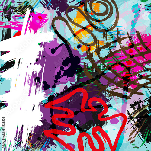 abstract colored graffiti background