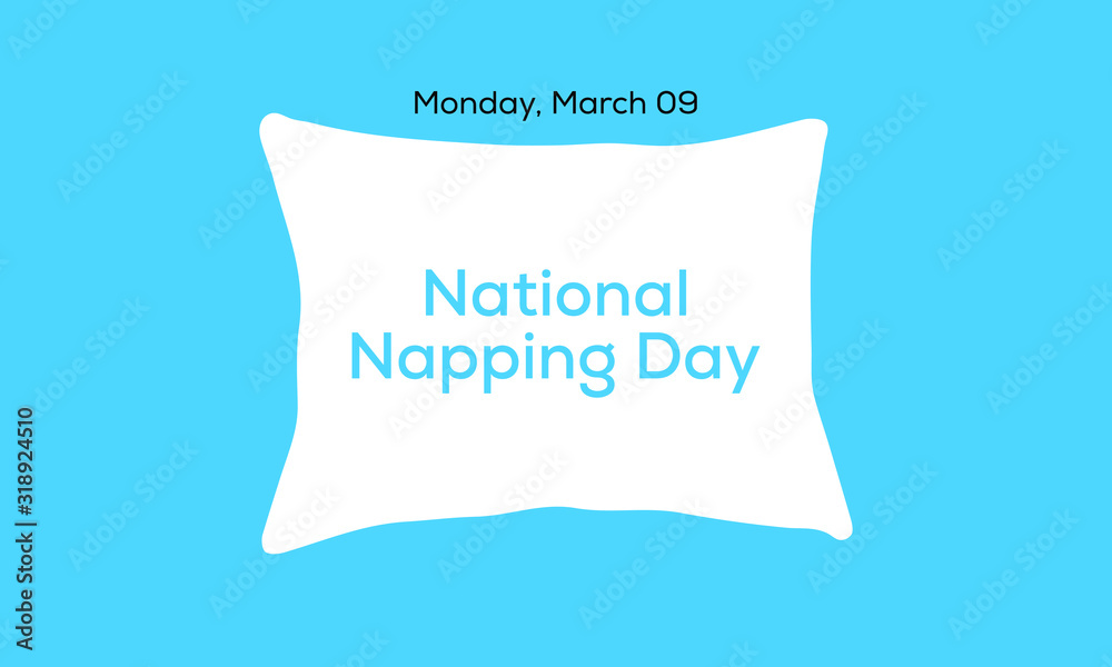 Vector illustration on the theme of National napping day observed on March 9th.