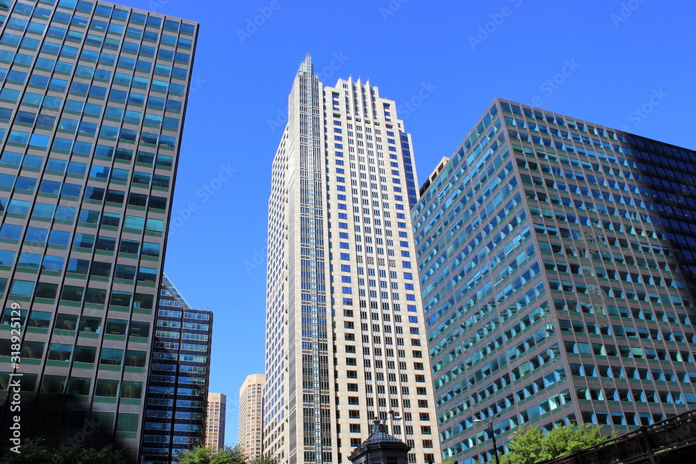 Hochhäuser in Amerika (Skyline von Chicago)