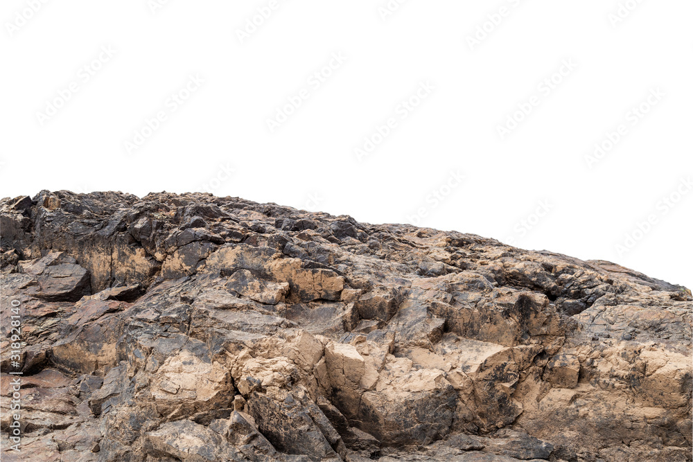 Stone mountain with clipping path isolated on white background. Stone mountain with clipping path isolated on white background.