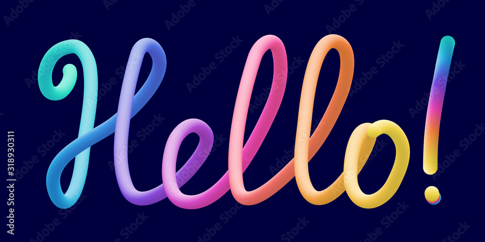 Colorful inscription 'Hello' Colorful inscription 'Hello'