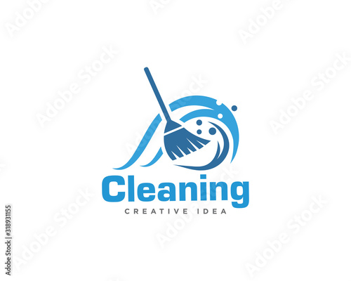 Home Cleaning Services Logo Design Vector