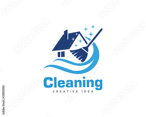 Home Cleaning Services Logo Design Vector