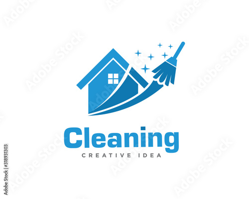Home Cleaning Services Logo Design Vector