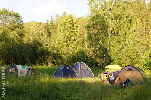camping in mountains