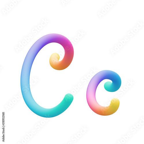 Fototapeta Naklejka Na Ścianę i Meble -  Colorful alphabet, letter C