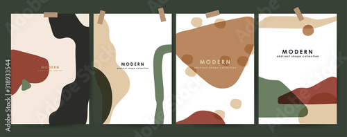 Set modern spots and shapes for poster, card, branding and social media