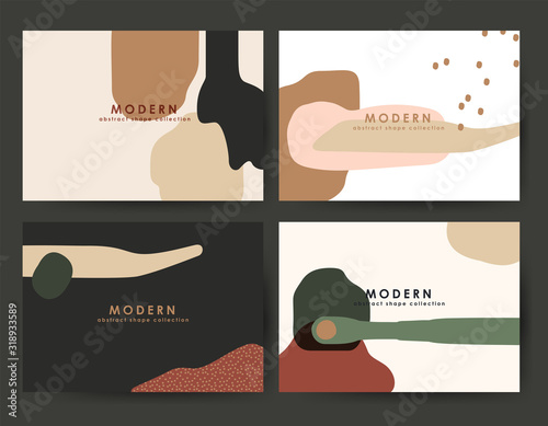 Set modern spots and shapes for poster, card, branding and social media photo