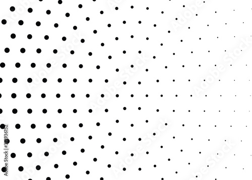 Abstract halftone dotted background. Monochrome pattern with dot and circles. Vector modern futuristic texture for posters, sites, business cards, cover postcards, interior design, labels, stickers.