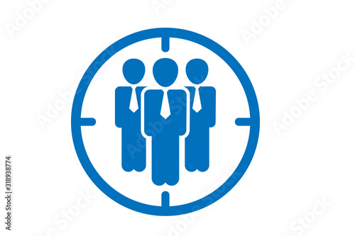 Targeted customer or audience icon vector