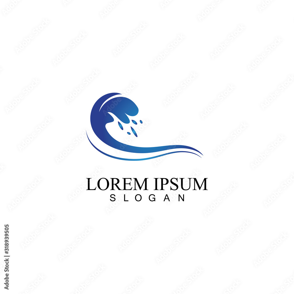 Water wave icon vector Water wave icon vector