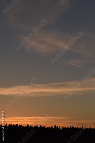 sunset in mountains